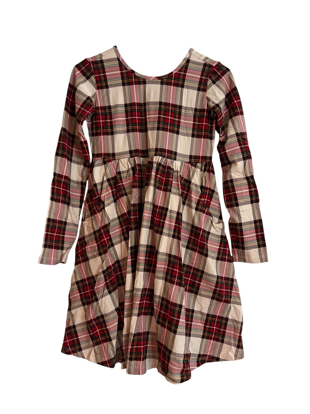 Hanna Andersson Holiday plaid skater dress